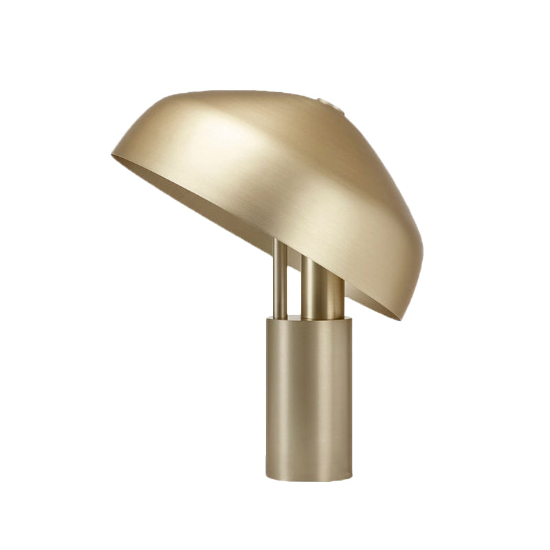 Modernism Domed Task Lighting Metal 1 Head Reading Book Light in Gold for Study Clearhalo 'Lamps' 'Table Lamps' Lighting' 384255