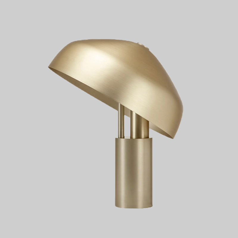 Modernism Domed Task Lighting Metal 1 Head Reading Book Light in Gold for Study Clearhalo 'Lamps' 'Table Lamps' Lighting' 384256