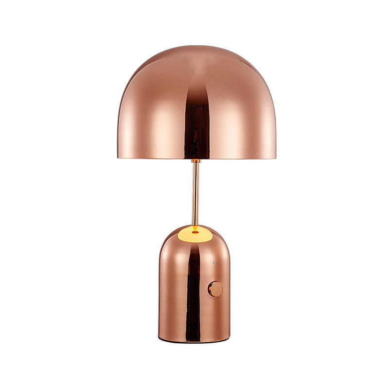 Metal Bowl Table Light Modernism 1 Bulb Small Desk Lamp in Rose Gold for Bedroom Clearhalo 'Lamps' 'Table Lamps' Lighting' 384278