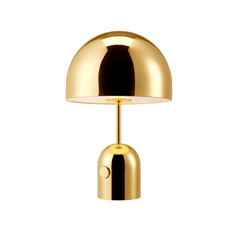 Contemporary 1 Bulb Nightstand Lamp Gold Dome Reading Book Light with Metal Shade Clearhalo 'Lamps' 'Table Lamps' Lighting' 384283