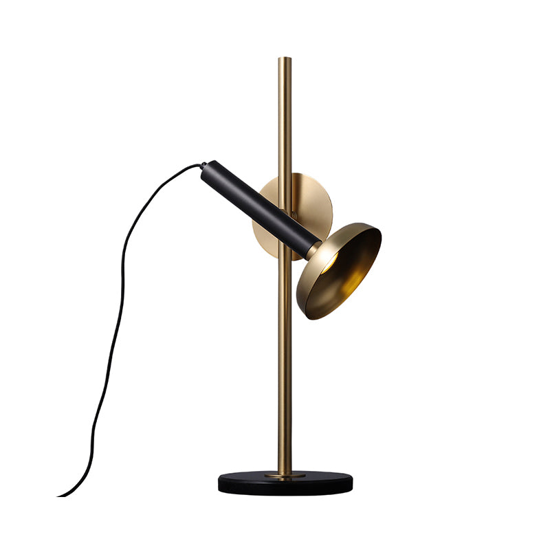 Modernism LED Task Lighting Brass Flashlight Reading Book Light with Metal Shade Clearhalo 'Lamps' 'Table Lamps' Lighting' 384337