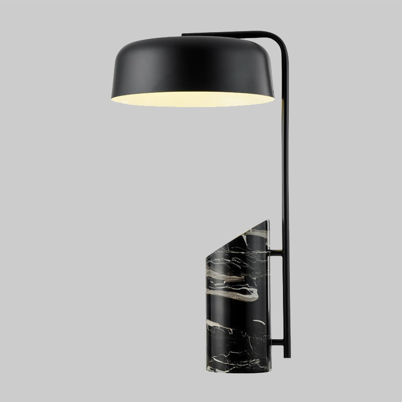 Contemporary 1 Head Task Lighting Black Drum Reading Book Light with Metal Shade Clearhalo 'Lamps' 'Table Lamps' Lighting' 384569