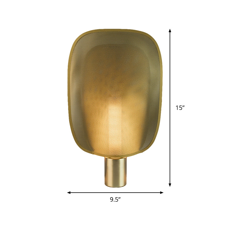 Oblong Task Lighting Contemporary Metal 1 Bulb Gold Reading Book Light, 9.5"/13" Wide Clearhalo 'Lamps' 'Table Lamps' Lighting' 384703