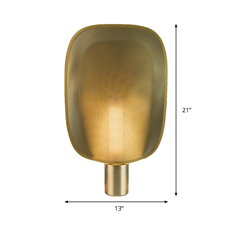 Oblong Task Lighting Contemporary Metal 1 Bulb Gold Reading Book Light, 9.5"/13" Wide Clearhalo 'Lamps' 'Table Lamps' Lighting' 384704