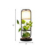 Metal Rectangle Night Table Light Industrial LED Bedroom Dimmable/General Nightstand Lamp in Black Clearhalo 'Lamps' 'Table Lamps' Lighting' 390966