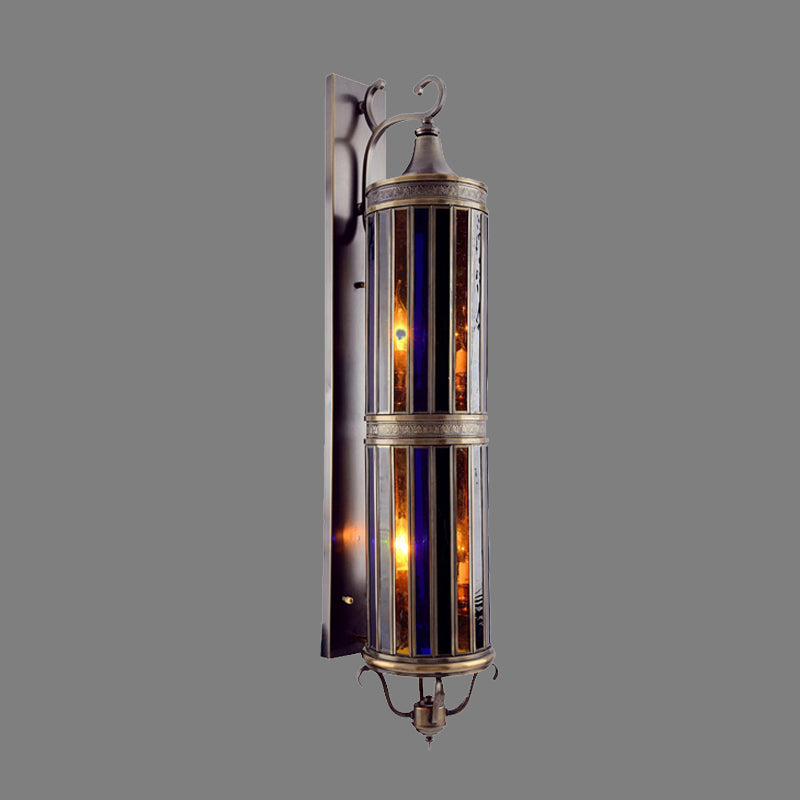 Cylinder Bedroom Wall Lighting Vintage Metal 6-Head Brass/Bronze Finish Arab Sconce Lamp Clearhalo 'Wall Lamps & Sconces' 'Wall Lights' Lighting' 392469