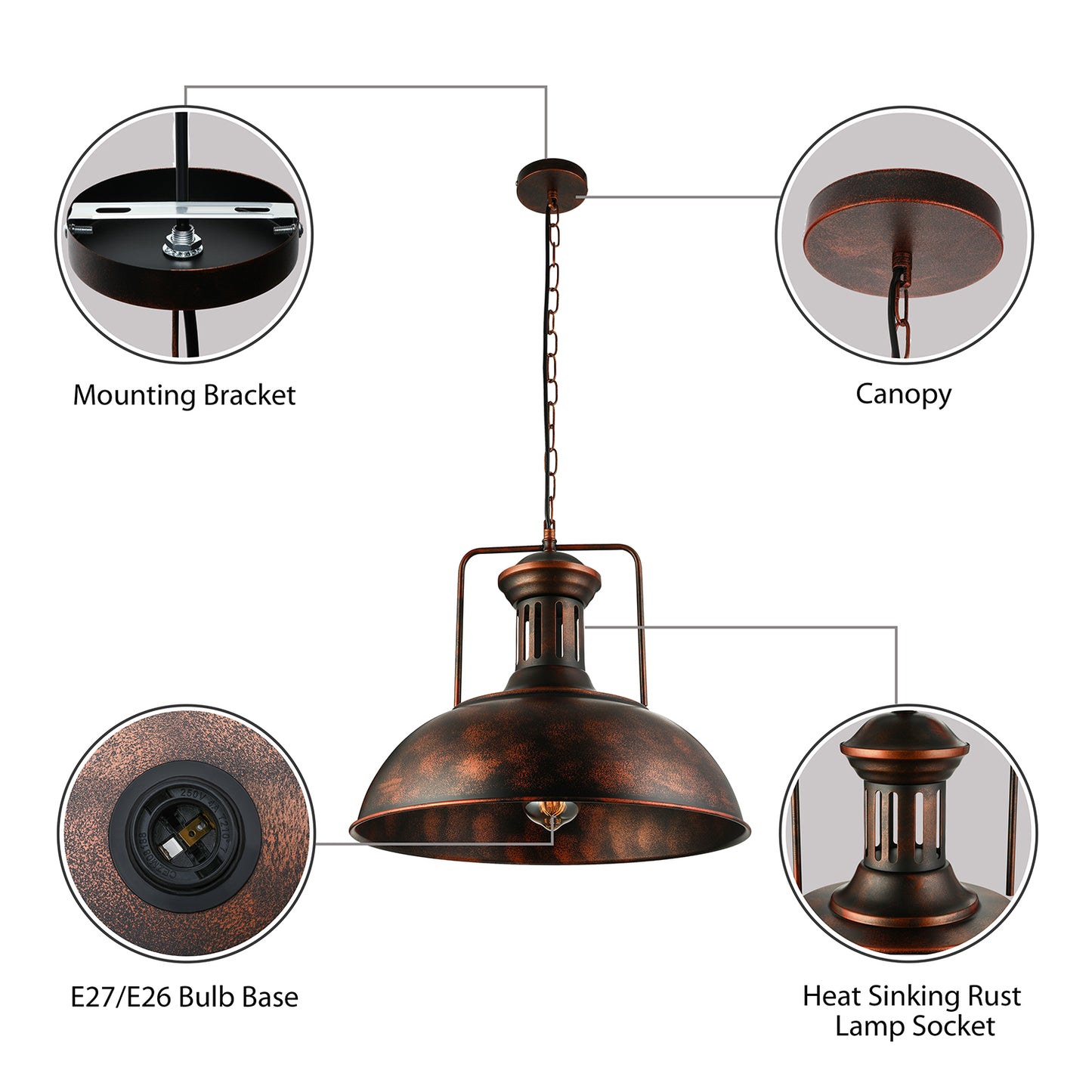 13"/16" Wide Domed Pendant Light Industrial Stylish 1 Light Metal Hanging Lamp in Aged Silver for Dining Room Clearhalo 'Art Deco Pendants' 'Cast Iron' 'Ceiling Lights' 'Ceramic' 'Crystal' 'Industrial Pendants' 'Industrial' 'Metal' 'Middle Century Pendants' 'Pendant Lights' 'Pendants' 'Tiffany' Lighting' 3927