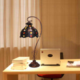 Bohemian Scalloped Night Lighting 1 Head Metal Nightstand Lamp in Black for Study Room Clearhalo 'Lamps' 'Table Lamps' Lighting' 393315