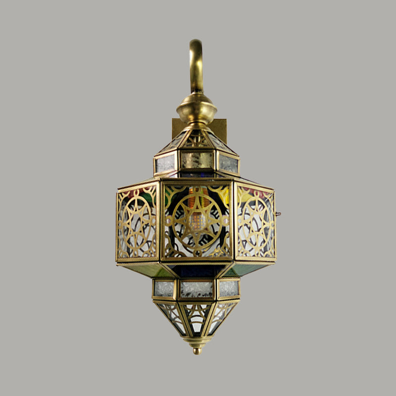 Metal Brass Sconce Light Fixture Hollow Out 1-Bulb Arab Wall Mounted Lamp for Restaurant Clearhalo 'Wall Lamps & Sconces' 'Wall Lights' Lighting' 393406