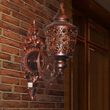 Bohemian Lantern Sconce Wall Lighting 1-Head Metal Wall Mount Lamp in Copper for Bedroom Clearhalo 'Wall Lamps & Sconces' 'Wall Lights' Lighting' 394495