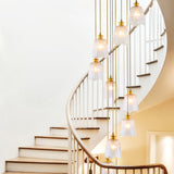 10-Light Spiral Multiple Hanging Light Modernism Gold Crystal Pendant Ceiling Lamp Gold Clearhalo 'Ceiling Lights' 'Modern Pendants' 'Modern' 'Pendant Lights' 'Pendants' Lighting' 399086