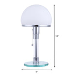 Domed Nightstand Lamp Contemporary White Glass 1 Bulb Reading Book Light in Blue Clearhalo 'Lamps' 'Table Lamps' Lighting' 400841