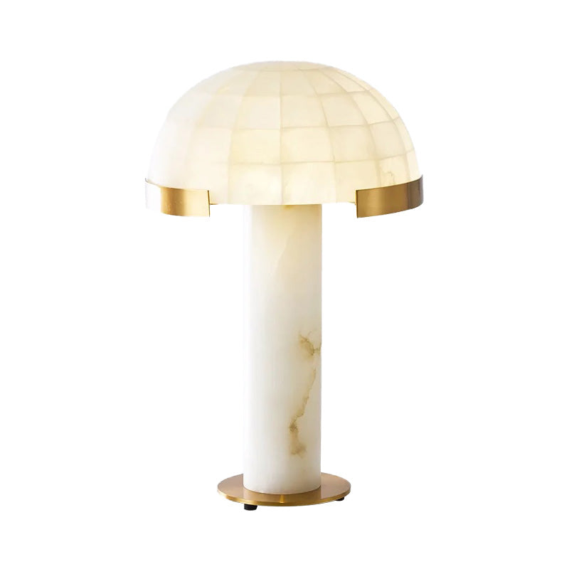 Marble Domed Task Lighting Modernism 1 Head Reading Book Light in White for Bedside Clearhalo 'Lamps' 'Table Lamps' Lighting' 400983