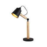 Metal Tapered Desk Light Modern 1 Head Night Table Lamp in White/Black with Rotating Node Clearhalo 'Lamps' 'Table Lamps' Lighting' 401928