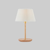 1 Bulb Living Room Table Lamp Modernism Blue/White Desk Light with Flared Fabric Shade Clearhalo 'Lamps' 'Table Lamps' Lighting' 402109