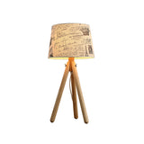 Contemporary 1 Head Task Lighting Wood Conical Small Desk Lamp with Fabric Shade Clearhalo 'Lamps' 'Table Lamps' Lighting' 402246