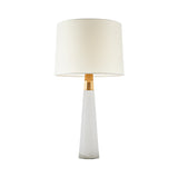 Modernism Conical Shade Table Light Fabric 1 Bulb Small Desk Lamp in White for Bedroom Clearhalo 'Lamps' 'Table Lamps' Lighting' 402688