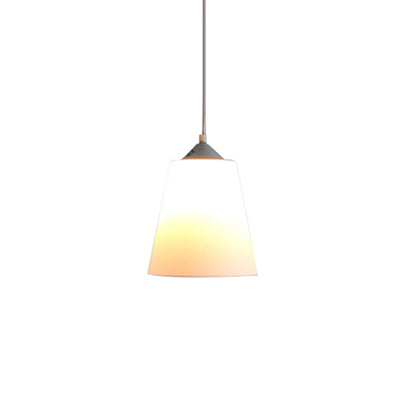 Modernism Conic Pendant Light 1 Light Frosted Glass Hanging Ceiling Light with Adjustable Cord in White White A Clearhalo 'Ceiling Lights' 'Modern Pendants' 'Modern' 'Pendant Lights' 'Pendants' Lighting' 40447