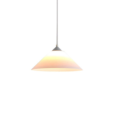 Modernism Conic Pendant Light 1 Light Frosted Glass Hanging Ceiling Light with Adjustable Cord in White White B Clearhalo 'Ceiling Lights' 'Modern Pendants' 'Modern' 'Pendant Lights' 'Pendants' Lighting' 40449