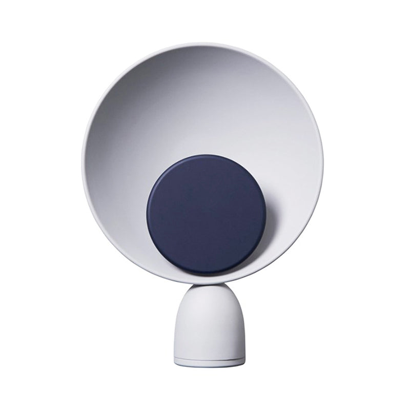 LED Bedroom Reading Light Modernism Blue Night Table Lamp with Saucer Metal Shade Clearhalo 'Lamps' 'Table Lamps' Lighting' 404703