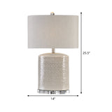 Flaxen Drum Task Lighting Modernist 1 Head Fabric Night Table Lamp for Living Room Clearhalo 'Lamps' 'Table Lamps' Lighting' 404748