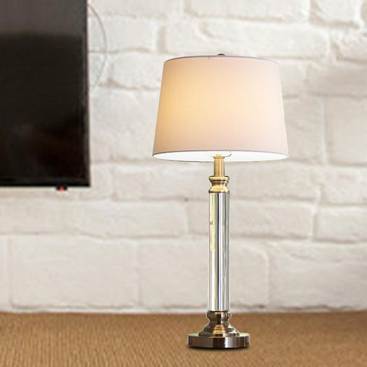 Contemporary 1 Bulb Table Light Gold Tapered Drum Small Desk Lamp with Fabric Shade Gold Clearhalo 'Lamps' 'Table Lamps' Lighting' 404862