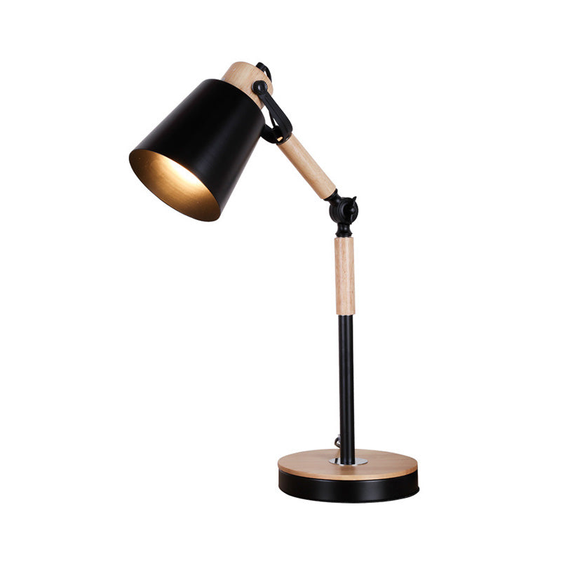 Bell Desk Light Contemporary Metal 1 Bulb Black/White Night Table Lamp for Living Room Clearhalo 'Lamps' 'Table Lamps' Lighting' 405608