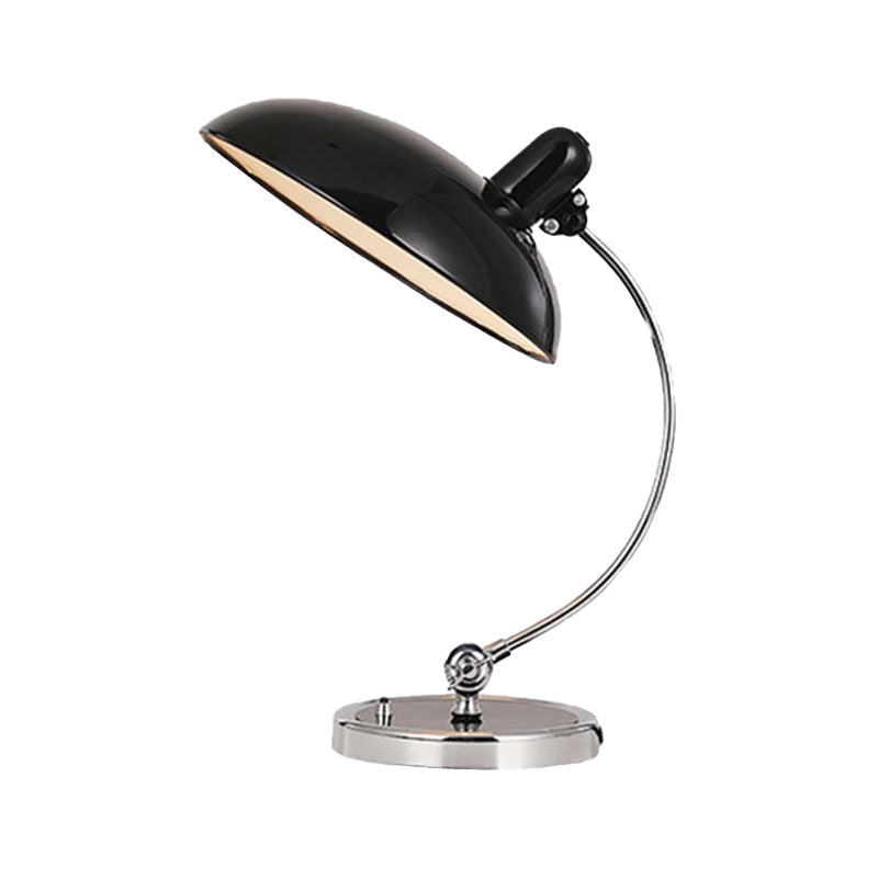 1 Head Dining Room Task Light Modern Black Small Desk Lamp with Flat Metal Shade Clearhalo 'Lamps' 'Table Lamps' Lighting' 405645