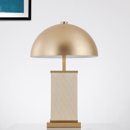 Gold Dome Nightstand Light Modernism 2 Heads Metal Night Table Lighting for Living Room Gold Clearhalo 'Lamps' 'Table Lamps' Lighting' 405942