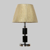 Crystal Pleated Shade Table Lamp Simplicity 1-Light Night Lighting in Beige for Bedroom Clearhalo 'Lamps' 'Table Lamps' Lighting' 406020