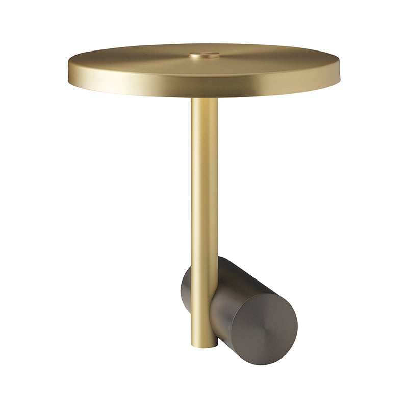 Post-Modern LED Nightstand Lamp Gold Circular Table Lighting with Metal Shade for Study Room Clearhalo 'Lamps' 'Table Lamps' Lighting' 406197