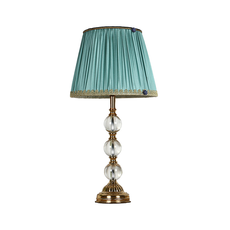 1 Head Global Table Lamp Modernism Hand-Cut Crystal Reading Book Light in Green Clearhalo 'Lamps' 'Table Lamps' Lighting' 406544