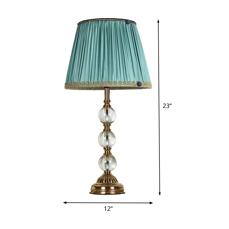 1 Head Global Table Lamp Modernism Hand-Cut Crystal Reading Book Light in Green Clearhalo 'Lamps' 'Table Lamps' Lighting' 406546