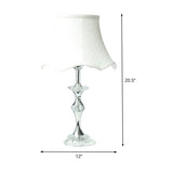 1 Head Dining Room Table Light Modern White Small Desk Lamp with Bell Fabric Shade Clearhalo 'Lamps' 'Table Lamps' Lighting' 406719