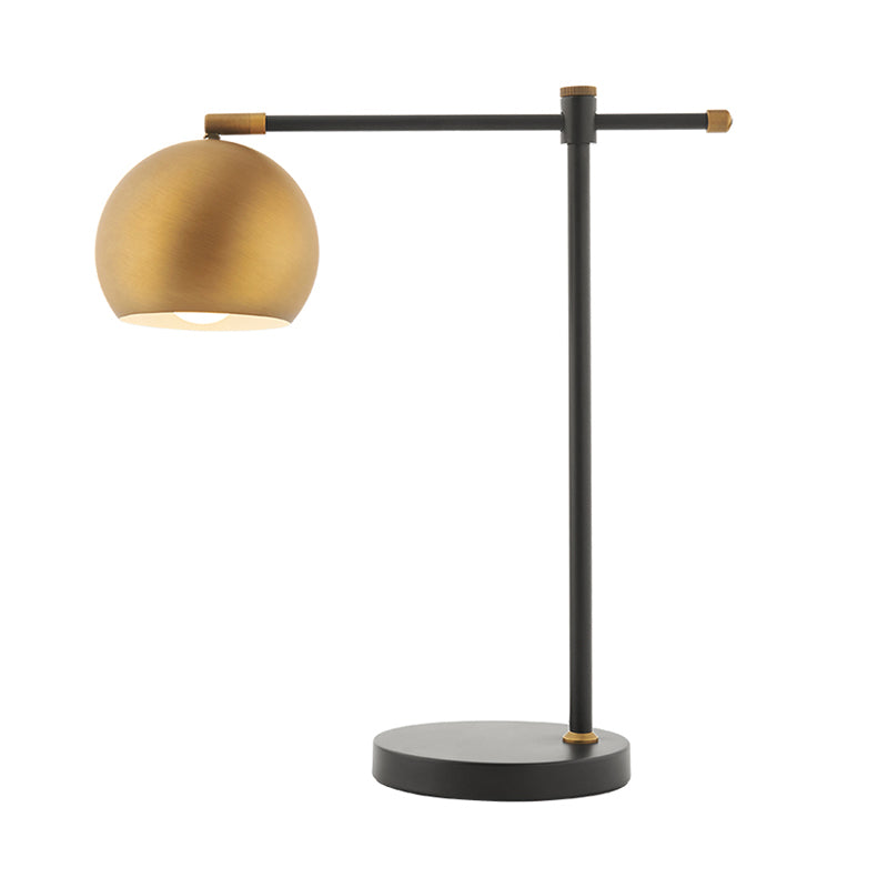 1-Head Bedroom Nightstand Lamp Post-Modern Brass Table Lighting with Globe Metal Shade Clearhalo 'Lamps' 'Table Lamps' Lighting' 406794