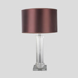 Contemporary 1 Bulb Task Lighting Brown Cylindrical Small Desk Lamp with Fabric Shade Clearhalo 'Lamps' 'Table Lamps' Lighting' 412175