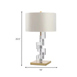 Straight Sided Shade Desk Light Contemporary Fabric 1 Head Night Table Lamp in White Clearhalo 'Lamps' 'Table Lamps' Lighting' 412278