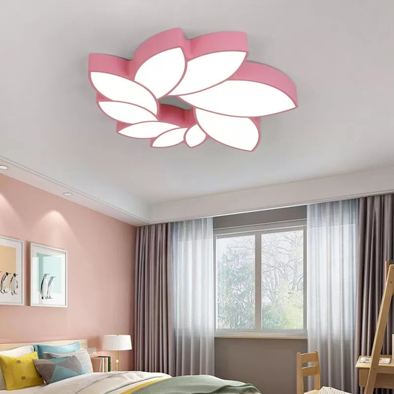 Cartoon White/Pink/Blue Louts Ceiling Mount Light Acrylic Metal LED Flush Light in Third Gear/White Light for Baby Bedroom Clearhalo 'Ceiling Lights' 'Close To Ceiling Lights' 'Close to ceiling' 'Flush mount' Lighting' 41376