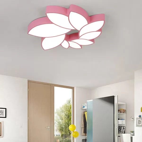 Cartoon White/Pink/Blue Louts Ceiling Mount Light Acrylic Metal LED Flush Light in Third Gear/White Light for Baby Bedroom Clearhalo 'Ceiling Lights' 'Close To Ceiling Lights' 'Close to ceiling' 'Flush mount' Lighting' 41377