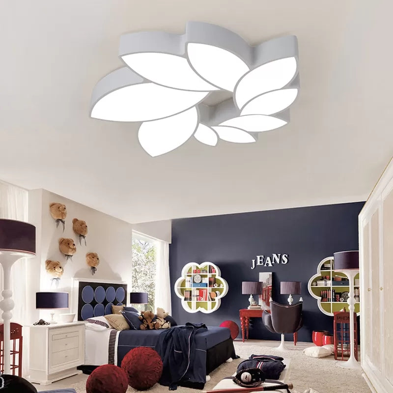 Cartoon White/Pink/Blue Louts Ceiling Mount Light Acrylic Metal LED Flush Light in Third Gear/White Light for Baby Bedroom Clearhalo 'Ceiling Lights' 'Close To Ceiling Lights' 'Close to ceiling' 'Flush mount' Lighting' 41380