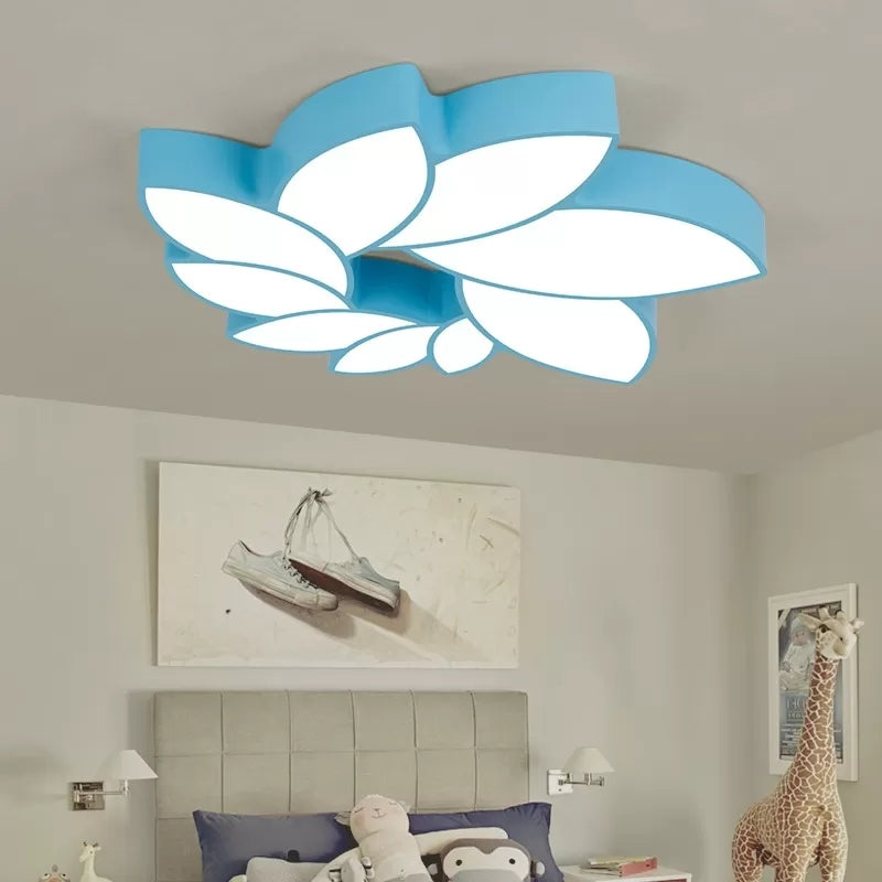 Cartoon White/Pink/Blue Louts Ceiling Mount Light Acrylic Metal LED Flush Light in Third Gear/White Light for Baby Bedroom Clearhalo 'Ceiling Lights' 'Close To Ceiling Lights' 'Close to ceiling' 'Flush mount' Lighting' 41383