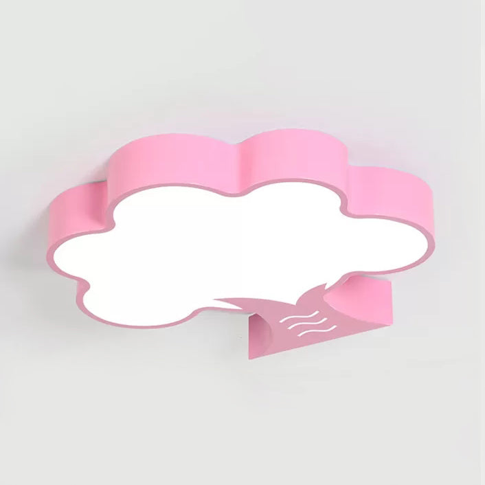 18"/23.5" Dia Pink/Yellow/Green Tree LED Flush Mount Light Modern Acrylic Ceiling Lamp in Warm/White/Third Gear Light for Kindergarten Pink Clearhalo 'Ceiling Lights' 'Close To Ceiling Lights' 'Close to ceiling' 'Flush mount' Lighting' 41415