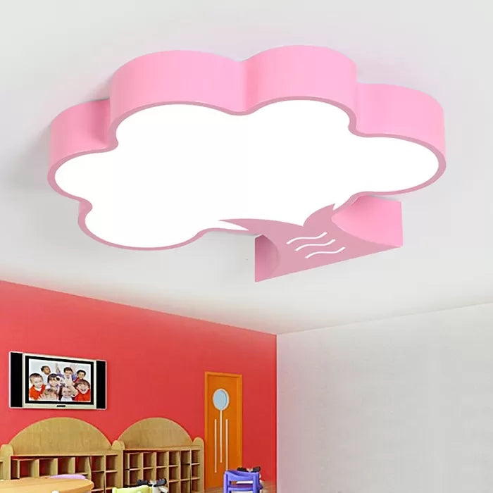 18"/23.5" Dia Pink/Yellow/Green Tree LED Flush Mount Light Modern Acrylic Ceiling Lamp in Warm/White/Third Gear Light for Kindergarten Clearhalo 'Ceiling Lights' 'Close To Ceiling Lights' 'Close to ceiling' 'Flush mount' Lighting' 41416