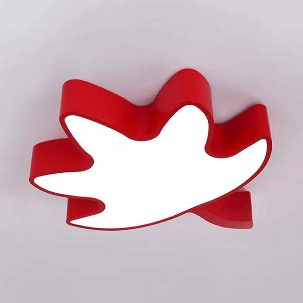 Kids Candy Colored Ceiling Mount Light Maple Leaf Acrylic LED Flush Light for Shop Red Clearhalo 'Ceiling Lights' 'Close To Ceiling Lights' 'Close to ceiling' 'Flush mount' Lighting' 41436