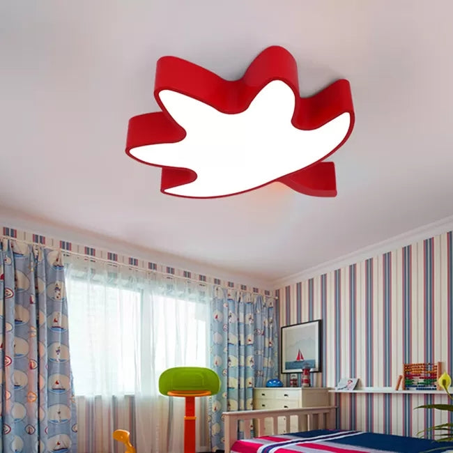 Kids Candy Colored Ceiling Mount Light Maple Leaf Acrylic LED Flush Light for Shop Clearhalo 'Ceiling Lights' 'Close To Ceiling Lights' 'Close to ceiling' 'Flush mount' Lighting' 41437