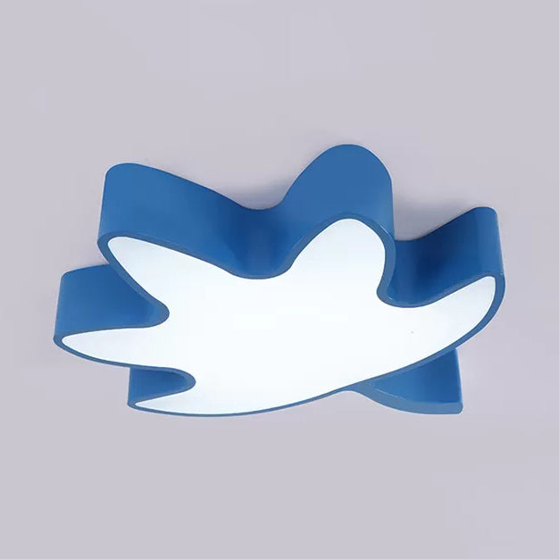 Kids Candy Colored Ceiling Mount Light Maple Leaf Acrylic LED Flush Light for Shop Blue Clearhalo 'Ceiling Lights' 'Close To Ceiling Lights' 'Close to ceiling' 'Flush mount' Lighting' 41438