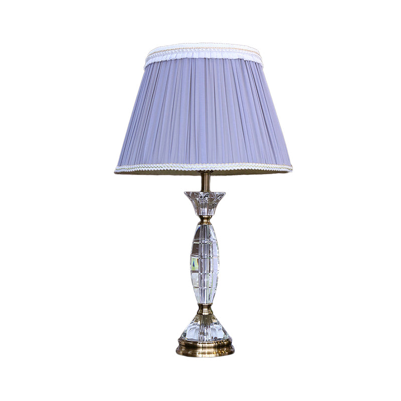 Fabric Cone Shape Task Light Contemporary 1 Head Night Table Lamp in Light Purple Clearhalo 'Lamps' 'Table Lamps' Lighting' 415737