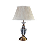 Contemporary 1 Head Desk Light Beige Wide Flare Night Table Lamp with Fabric Shade Clearhalo 'Lamps' 'Table Lamps' Lighting' 415757