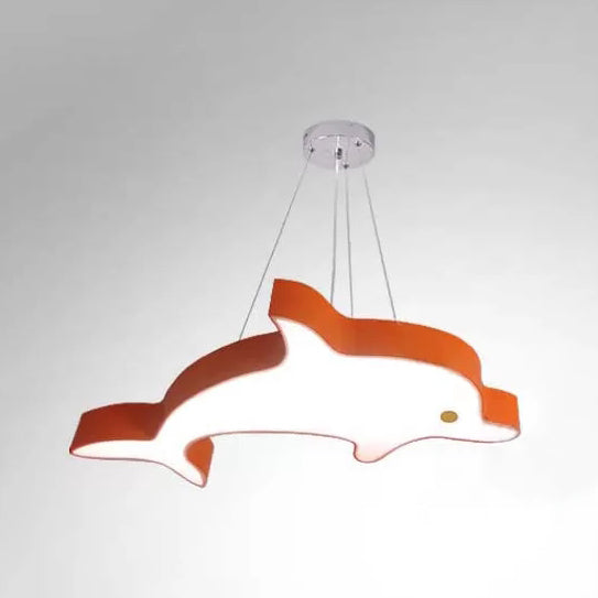 Lovely Modern LED Ceiling Pendant Dolphin Acrylic Hanging Light for Kitchen Clearhalo 'Ceiling Lights' 'Pendant Lights' 'Pendants' Lighting' 41646