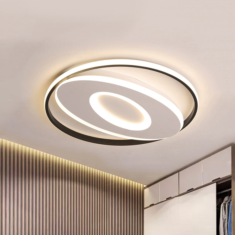 16"/19.5"/23.5" Oval Flush Mount Lights Modern Acrylic Unique Ceiling Light Fixture in Warm/White Clearhalo 'Ceiling Lights' 'Close To Ceiling Lights' 'Close to ceiling' 'Flush mount' Lighting' 418137